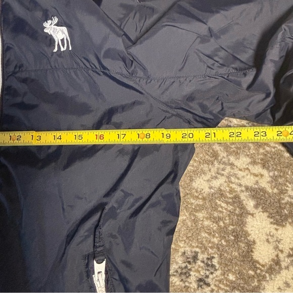 Abercrombie & Fitch Men's Casual Dark Blue Windbreaker Jacket, Medium Size - Picture 13 of 16